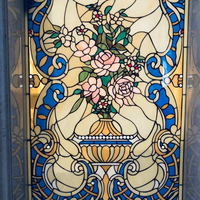 Nouveau modèle de vitraux biseautés décoratifs suspendus pour la protection de la vie privée, fenêtres religieuses, décoration d'hôtel, couleurs variées, verre trempé