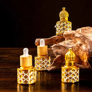 <strong>8ML</strong> Empty Gold Glass <strong>Roll</strong>-<strong>on</strong> Dropper Bottle <strong>Attar</strong> Oil Essential Oil Bottle Wholesale Perfume Bottle - Product Image 2