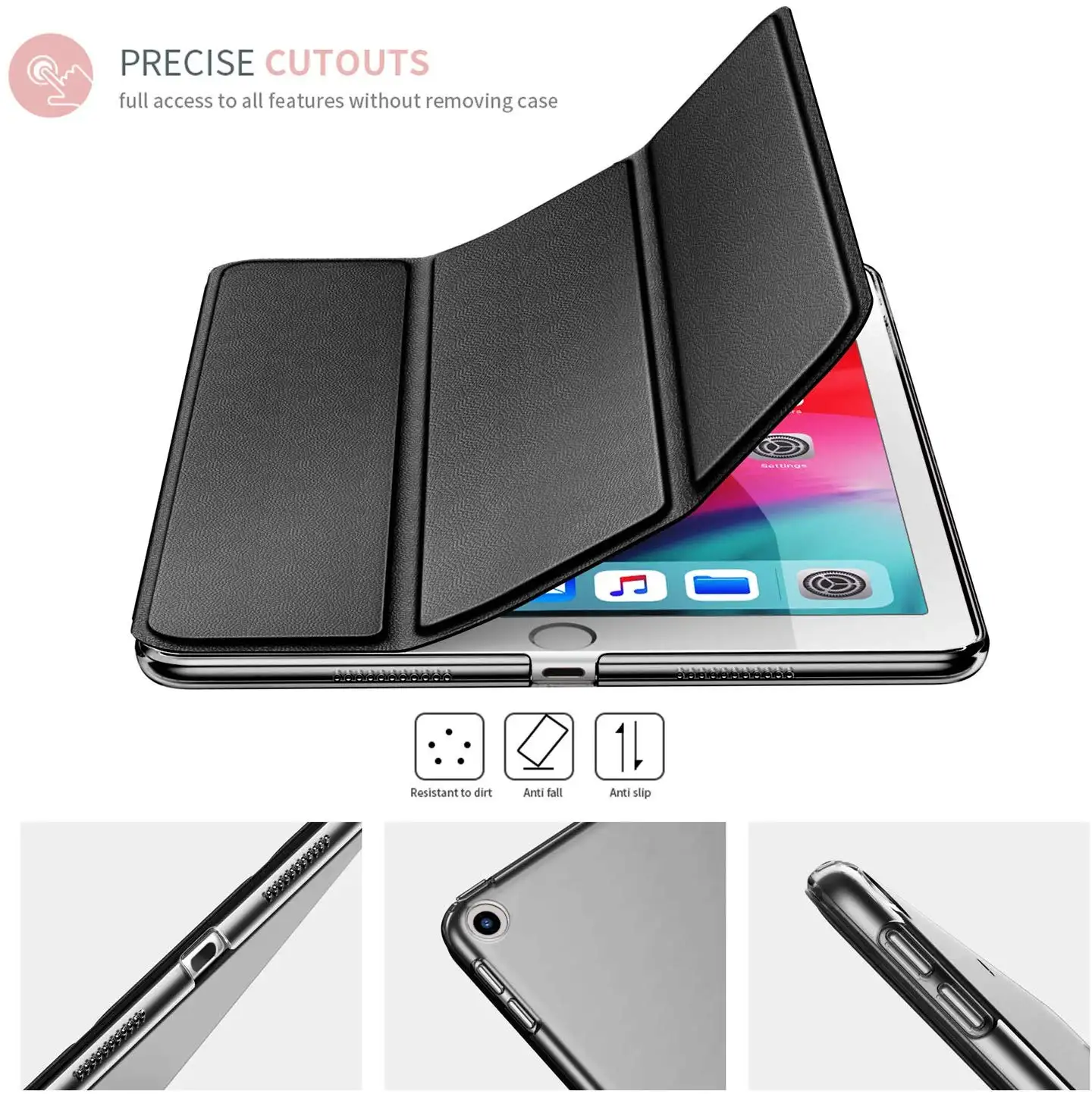 Fonda Tablet Tablet Silicone Dura del PC Custodia In Pelle Per ipad 10.2 "Pollici (7th Gen) 2019