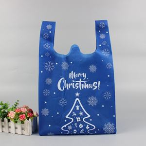 Precio bajo, venta al por mayor, ecológico, reutilizable, supermercado, W, bolsa de compras cortada, bolsa de camiseta no tejida - Product Image 4