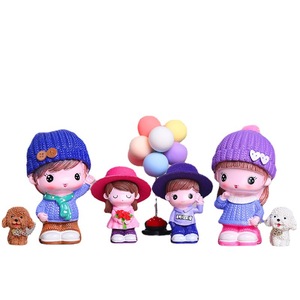 รุ่ยเจียตุ๊กตาการ์ตูนเด็กชายและเด็กหญิงคู่รักวันวาเลนไทน์ตกแต่งห้องนั่งเล่นเดสก์ท็อปเครื่องประดับของขวัญสำหรับห้องนอนเด็ก - Product Image 3