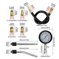 Manomètre de pression moteur haute performance et précis avec long tube en caoutchouc, outil pour voiture, moto, camion