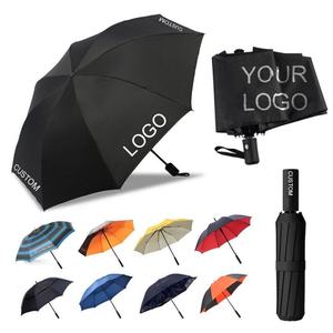 Wholesale Outdoor <b>Windproof</b> 3 Fold <b>Umbrella</b> Automatic Open Custom Rain <b>Umbrella</b> with Logo Printing - Product Image 2
