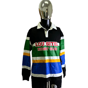 Maglia da Rugby Personalizzata di Alta Qualità, Polo da <span class=keywords><strong>Uomo</strong></span> con Ricamo e Stampa Serigrafica, Maglietta a Maniche Lunghe, Polo a Righe - Product Image 3