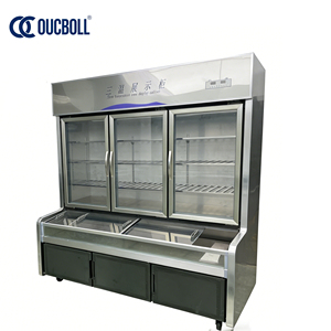 Congélateur à trois affichages de température, compartimenté et portable, grande capacité, personnalisable, avec fonction anti-buée automatique, pour supermarchés, hôtels, maisons - Product Image 2