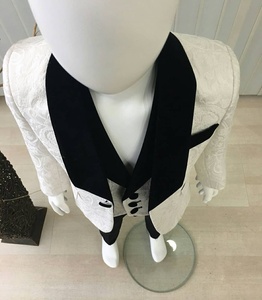 Custom Boy Suits <span class=keywords><strong>Costume</strong></span> formale ragazzi White Jacquard Flower Design bambino abito formale bambini abito da <span class=keywords><strong>sposa</strong></span> smoking - Product Image 4