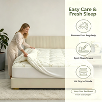 Surmatelas en Fibre de Bambou Doux, Épais et Matelassé, Respirant, Hypoallergénique, Housse de Matelas à Poches Profondes pour Dormir
