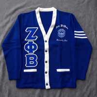 Cardigan d'hiver brodé pour homme Zeta Phi Beta Soror 2025 |   Pull personnalisé respirant avec lettres brodées pour la sororité Delta