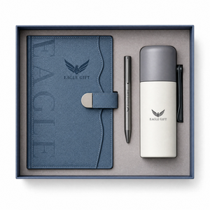 Luxury Exquisite A5 Paper Notebook <b>Gift</b> Set with Pen Handmade UV Printing Custom Logo & Color Promotional Office Product - Product Image 1