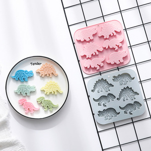 Moldes de Silicona para Pastel con Diseño de Dinosaurios, Reutilizables, de Grado Alimenticio, Lindos Moldes Magnéticos de Silicona para Chocolate, Dulces y Hielo - Product Image 5