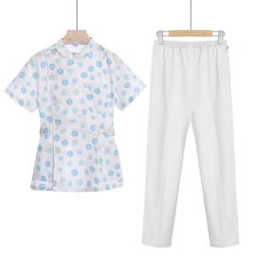 Ensemble médical 100% coton sergé givré, coupe droite, pour infirmière et hôpital, en tissu antibactérien, ODM, unisexe, pour détection d'aiguilles et vétérinaire - Product Image 2