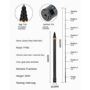 <span class=keywords><strong>Palo</strong></span> de Selfie Extensible <span class=keywords><strong>Invisible</strong></span> de Fibra de Carbono para <span class=keywords><strong>Insta360</strong></span> X3, Accesorios para Cámara de Acción, Poste de Extensión - Product Image 2