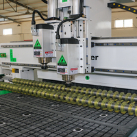 Routeur CNC à 2 têtes de broche 1325 1530 Atc, routeur CNC pour le bois, machine de fabrication de portes de meubles et d'armoires de cuisine, prix