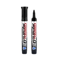 Marqueur permanent à pointe ronde de haute qualité, indélébile, résistant à l'eau, à base d'huile, noir, 1 mm-3 mm, pour toutes surfaces
