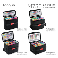 Marqueurs de peinture acrylique PET de qualité supérieure, 96 couleurs, assortiment énorme, couleurs vibrantes, fournitures d'art professionnelles pour l'école, non effaçables