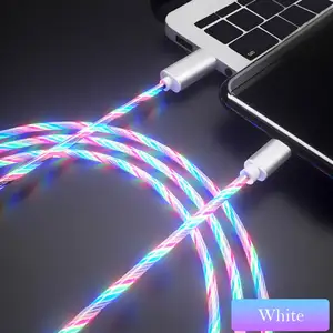 Chảy ánh sáng sạc điện thoại Di động Cáp Sạc Dây cho Samaung Led Micro USB Loại C USB phí dây - Product Image 5