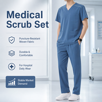 Ensemble de blouses médicales modernes à col mandarin et demi-zip, pantalon jogger personnalisé avec logo, uniforme d'infirmière grande taille, tenue de travail hospitalière