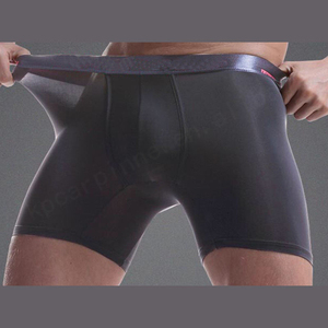 Sous-vêtement respirant en viscose tricoté et extensible pour hommes, boxer personnalisé en usine - Product Image 2