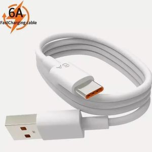 สายชาร์จเร็ว 6A แบบ USB Type-C สายดาต้า Micro V8 สำหรับ Huawei Xiaomi Android สายชาร์จแท้พร้อมใบรับรอง CE - Product Image 1