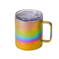 Mug écologique à double paroi en titane pur avec couvercle, tasse à café, bouteille d'eau portable pour le camping en plein air, le bureau et la maison