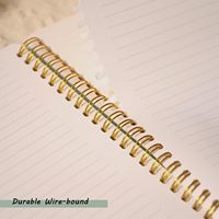 Carnet à spirale floral mignon A5 en cuir PU, couverture rigide, 140 pages lignées, journal, agenda, cadeau pour femme, fournitures scolaires, bureau, spirale