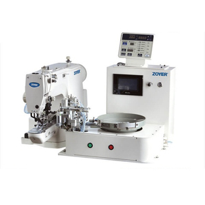 Machine à coudre industrielle à entraînement direct à aiguille simple haute vitesse Zoyer ZY1903DSK avec dispositif d'alimentation automatique des boutons - Product Image 1