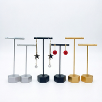 Support d'affichage de bijoux prêt à expédier, outils de bijouterie, support d'affichage de boucles d'oreilles en métal en forme de T
