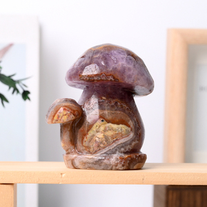 Estatua de Hongo de Piedra Preciosa Natural al por Mayor, Escultura de Hongo de Cristal Tallada a Mano para Decoración - Product Image 5