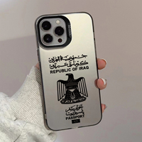 Coque de téléphone antichoc mate anti-traces de doigts avec emblème national irakien pour iPhone 17 16 15 14 13 12 11 Pro Max