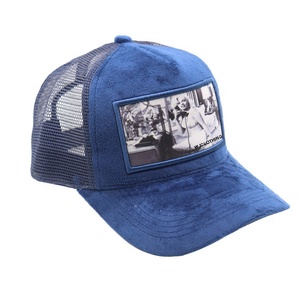 Mũ lưỡi trai thêu họa tiết nhung và lưới 5 tấm cong, có miếng vá - Product Image 5