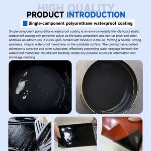 Revêtement imperméable en polyuréthane monocomposant à base d'eau, polymère écologique, durable et haute résistance pour surfaces en béton - Product Image 4
