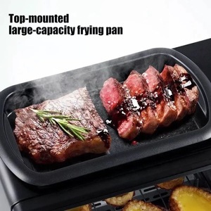 Máquina de desayuno eléctrica compacta 3 en 1, sartén portátil de acero inoxidable para horno tostador de café para dormitorios, cocinas pequeñas - Product Image 3