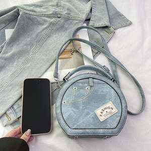 Sac à main rond pour femme, petit sac à main, sac à bandoulière simple, design tendance - Product Image 3