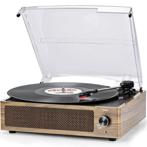 Tocadiscos de Vinilo con Altavoces Integrados, Radio FM USB, Reproducción de 3 Velocidades, Tocadiscos BT, Decoración de Audio para el Hogar, Plástico, Gran Venta - Product Image 5