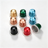 Capsules de café jetables en aluminium avec couvercles 15ml 4-5g, multicolores, pour voyage