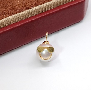 Joyería UM, Perla de Agua Dulce en Oro Sólido de 18K, Venta al por Mayor, Unisex/Mujer/Hombre, Regalo de Navidad, Aniversario, Uso Diario, Boda - Product Image 5