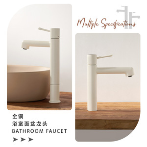 All Copper Basin Faucet Single Handle <b>Deck</b> Mounted Ceramic Valve Core For Bathroom Sink - Product Image 5