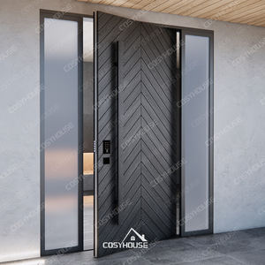Puerta de Entrada de Aluminio Fundido de Lujo con Luces Laterales, Puerta Exterior Moderna con Diseño de Rotura Térmica - Product Image 5