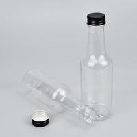 Bouteilles d'alcool en plastique PET transparent de 50ml 120ml 150ml Mini bouteille de jus de liqueur avec bouchon en aluminium