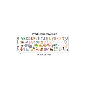 Pegatinas de Pared de PVC con 26 Letras del Alfabeto Inglés Personalizadas, Calcomanías de Dibujos Animados para Habitación Infantil, Jardín de Infancia, Educación Temprana y Guardería - Product Image 2