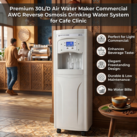 Système d'eau potable commercial AWG à osmose inverse, générateur d'eau atmosphérique électrique premium 30L/jour, portable pour extérieur, café, clinique