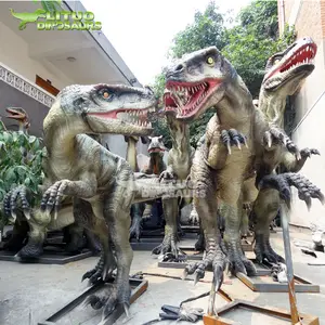 Velociraptor Animatronic d'intérieur réaliste en silicone pour <span class=keywords><strong>l</strong></span>'utilisation du parc <span class=keywords><strong>de</strong></span> trampoline <span class=keywords><strong>de</strong></span> jardin éducatif d'aéroport - Product Image 2