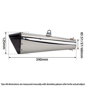 Escape Universal de Motocicleta Brock de 60MM, Silenciador de Acero Inoxidable y Carbono con DB Killer para Ninja400 ZX6R RSV4 <span class=keywords><strong>MT07</strong></span> - Product Image 2