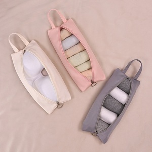 New Modern Polyester Zipper Storage <b>Bag</b> with Soft Handle for Travel Underwear Socks Clothes Portable Multipurpose - Product Image 4