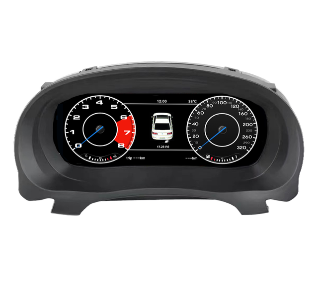 10.25'' Digital Instrument Cluster for Volkswagen Golf 6 MK6 2009 - 2014 Years LCD Panel Speedometer Virtual Gauge