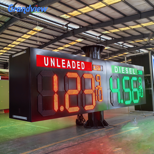 12 Zoll 888.8 Grüne Wasserdichte Fernbedienung Digitale Benzinpreis-Anzeige <span class=keywords><strong>LED</strong></span>-Ziffern Anzeigetafeln - Product Image 2