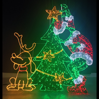 Iluminación Decorativa Navideña LED para Exteriores, Comercial, 2D, Impermeable, con Diseño de Árbol de Navidad, para Calles, Parques y Festividades
