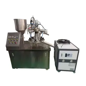 semi automatic toothpaste filling and sealing machine; semi automatic adhesive filling and sealing machine