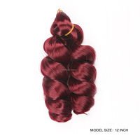 Extensions de cheveux à tresser en boucles lâches italiennes de 12 pouces, 75g, pour femmes noires, effet soyeux, vente en gros