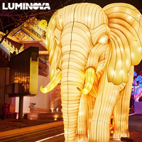 Offre Spéciale nouvel an chinois tissu imperméable chinois Zigong Animal lanterne Motify éléphant Festival lanterne pour parc Zigong